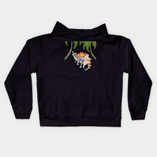 Dinosaur Stegosaurus Bedtime Bedroom Cute Kids Hoodie